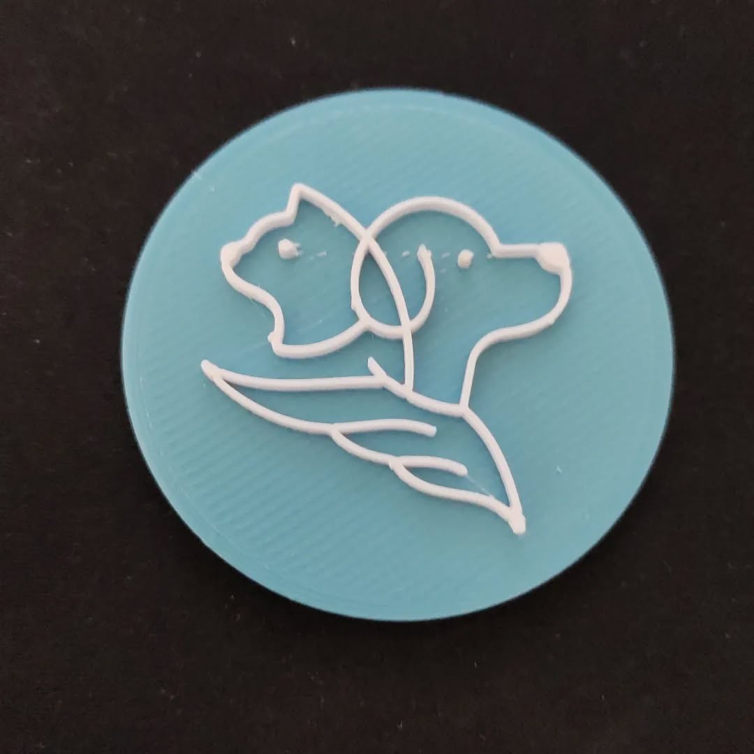 Logo impresso em 3D para um cliente da @camadegatoatelie