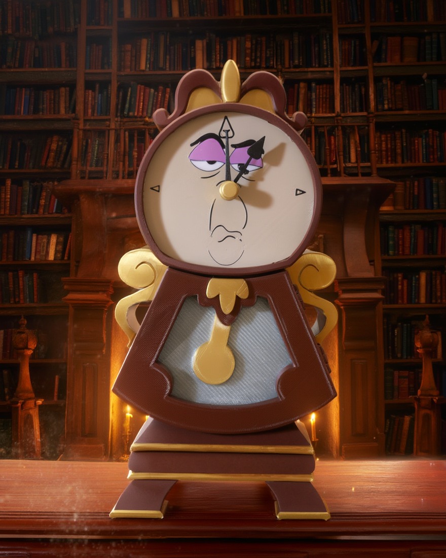 Relógio Cogsworth de a Bela e a Fera