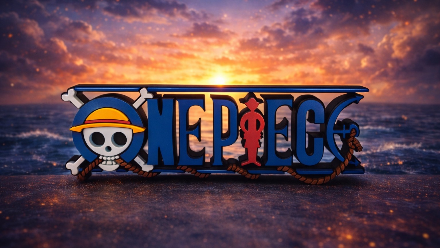 Placa de mesa ou parede logo One Piece