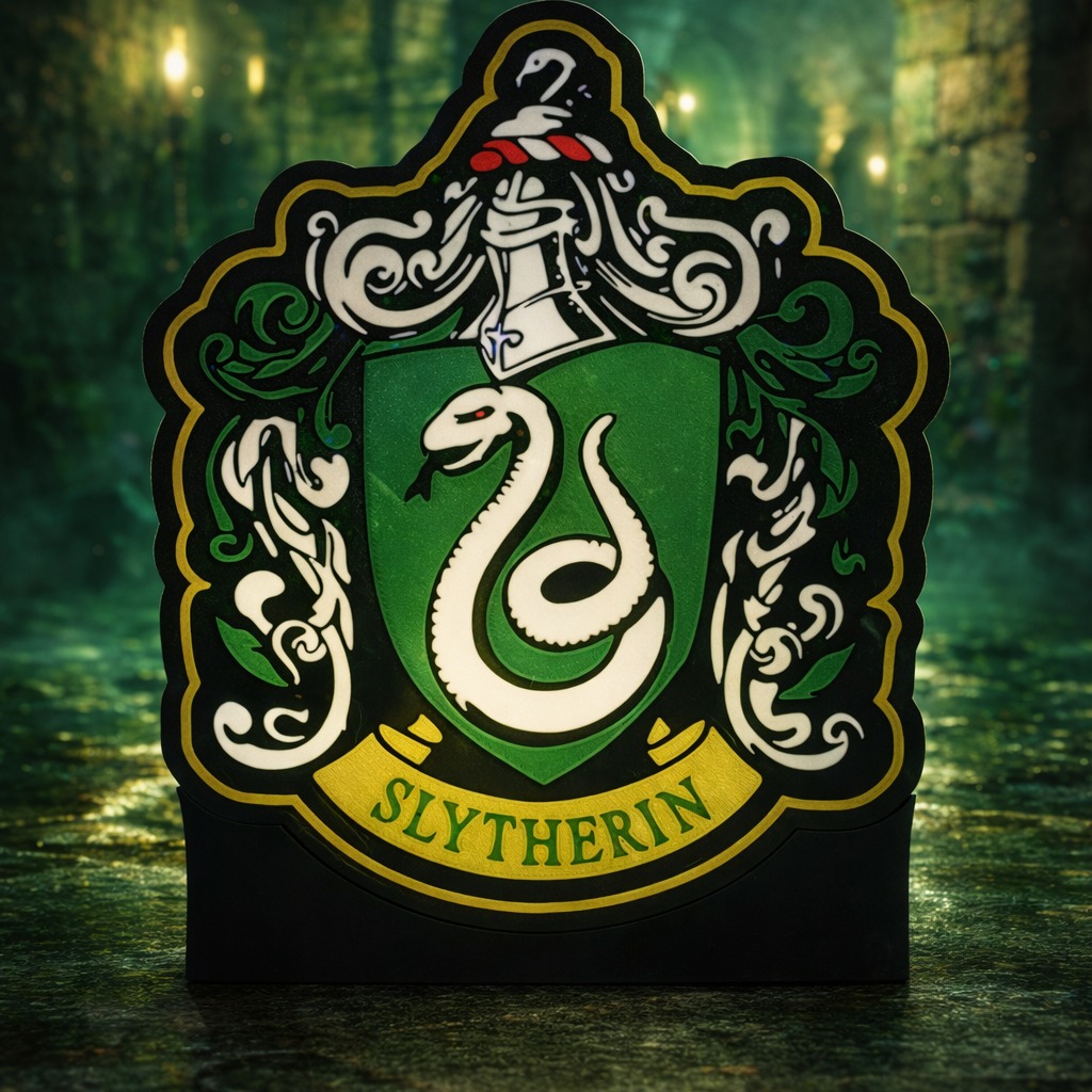 Luminária Harry Potter Sonserina.